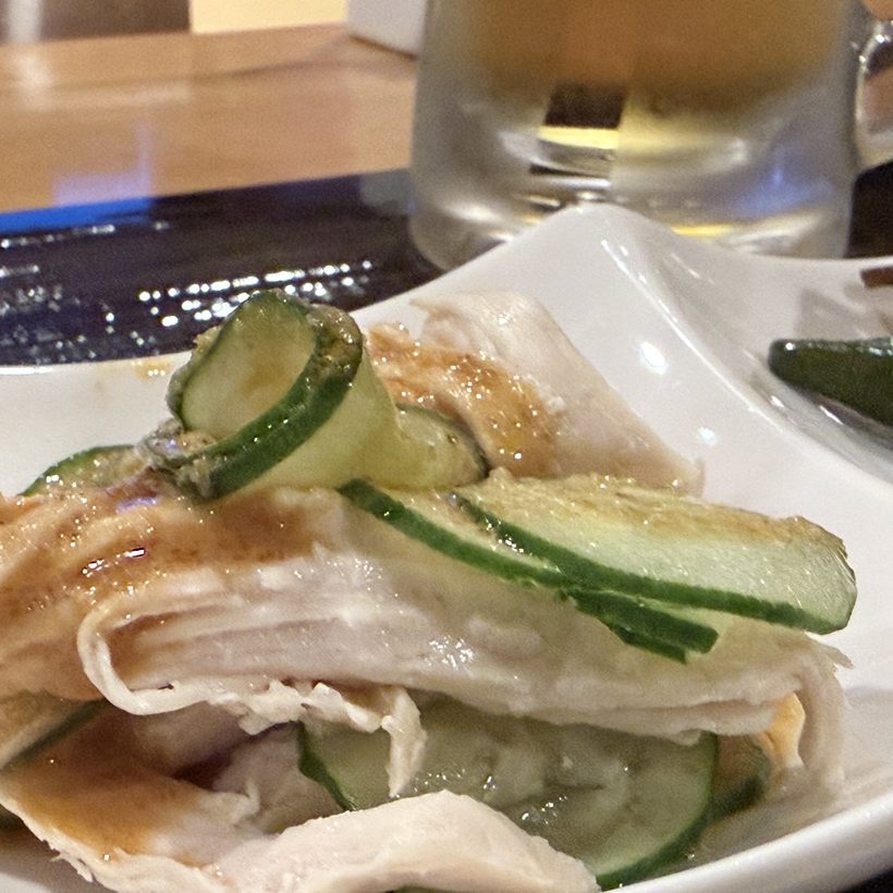 豚しゃぶときゅうりの和え物